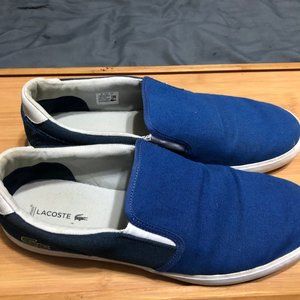 LACOSTE CASUAL BLUE SLIP ON SHOES SIZE 11